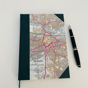 large reading map journal green