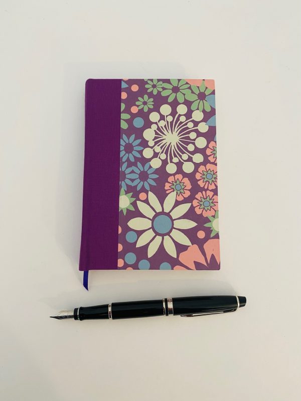 small purple floral journal