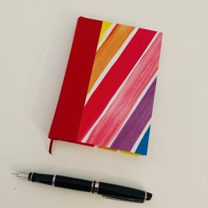 red rainbow journal