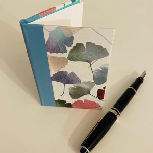 small notebook blue ginko leaf