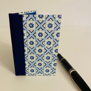 small notebook blue tiles