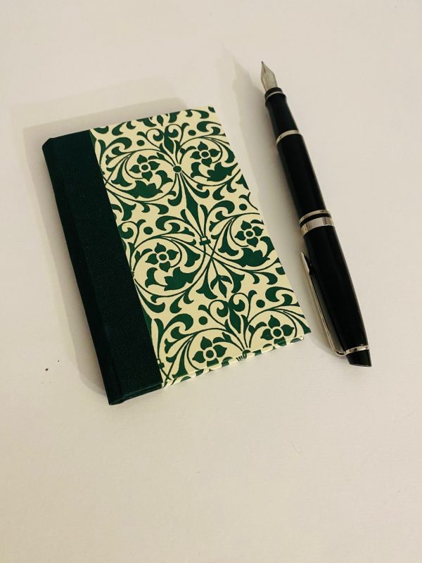 Small notebook green scrolls