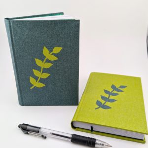 Glittery dark green Inlayed Journal Leaves