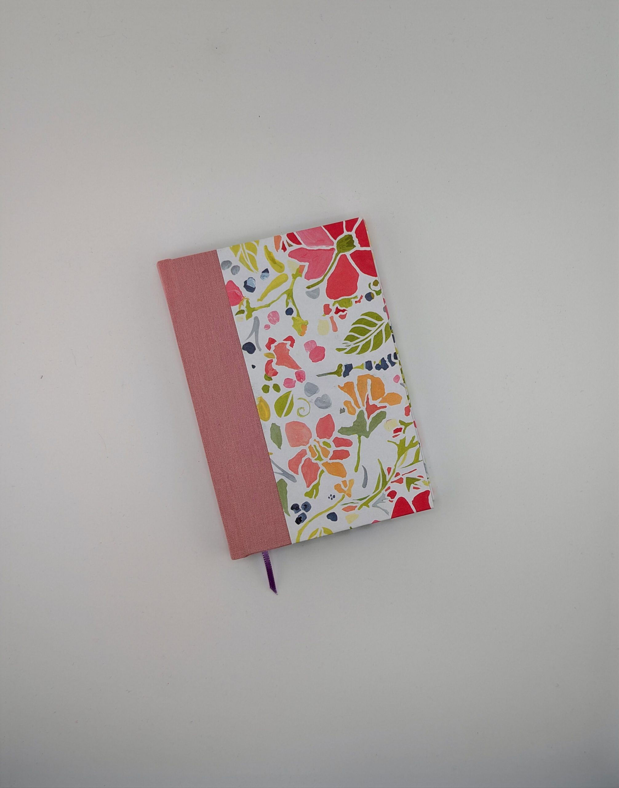 Pink stencil flower journal