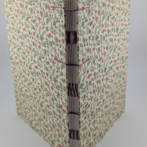 Large pink and grey flower Coptic journal